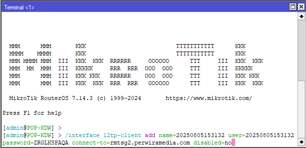 VPN Remote L2TP Mikrotik Script