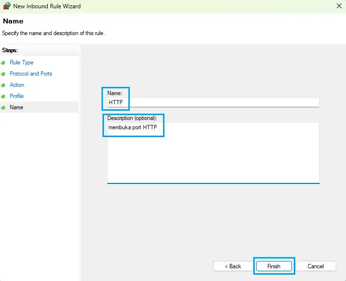 Name of Inbound Rules