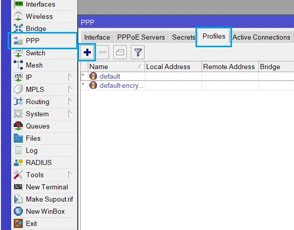 Cara Membuat Profile PPP Baru di MikroTik Melalui Winbox