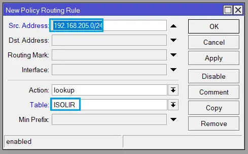 Policy Routing Rule Mikrotik