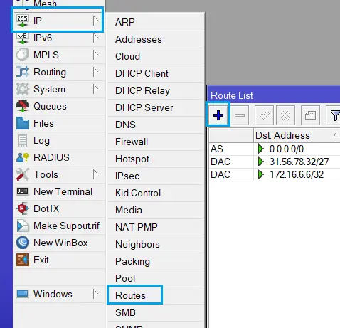 Pengaturan Routes Pada Router MikroTik Menggunakan Winbox