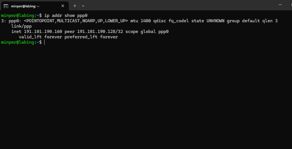 Check Interface ppp0