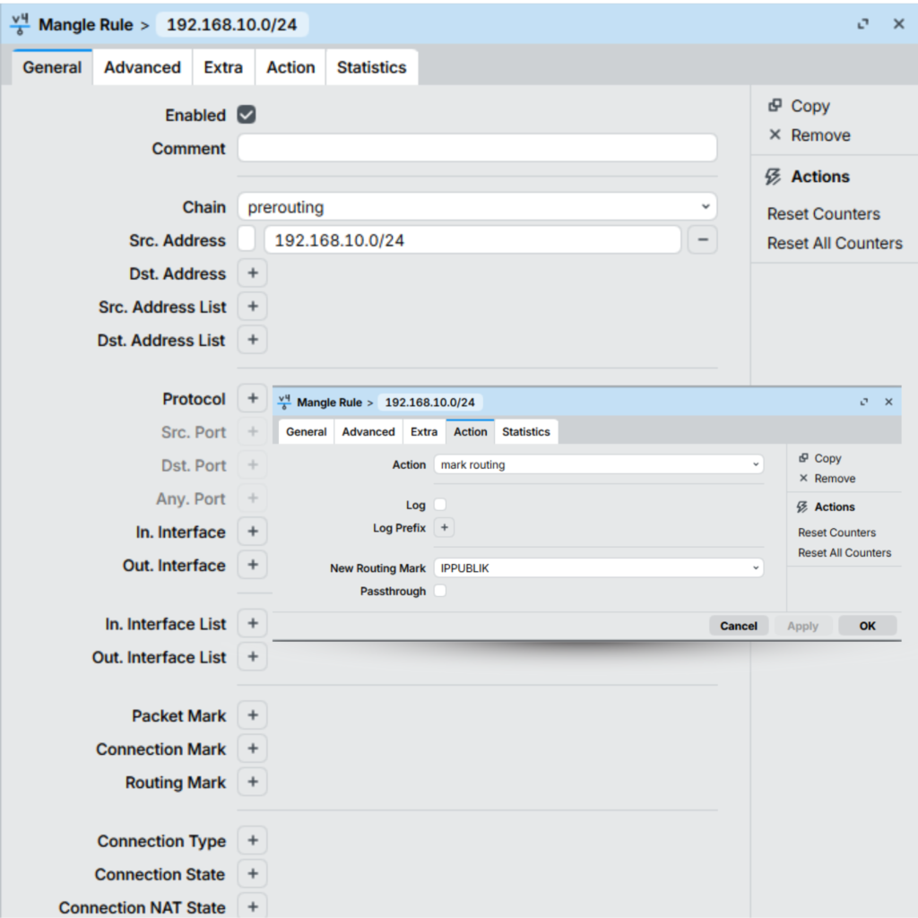 Firewall Mangle di Mikrotik