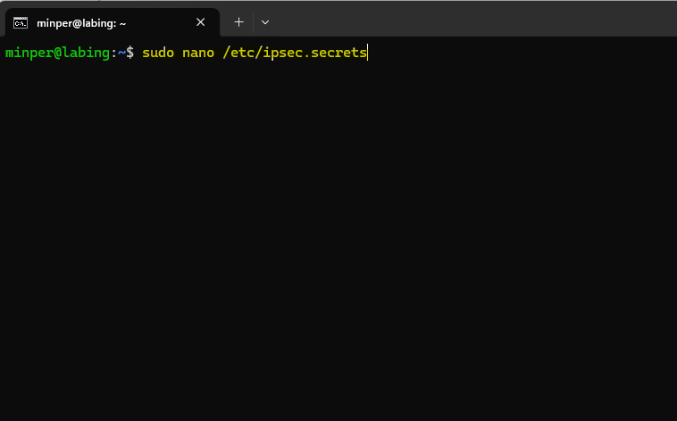 Konfigurasi Pre-Shared Key IPsec