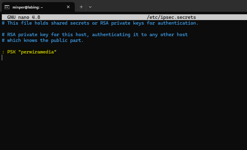 Konfigurasi IPsec PerwiraMedia
