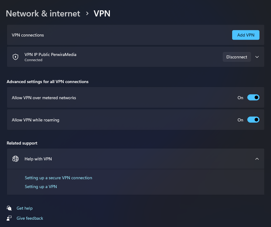 VPN Connected