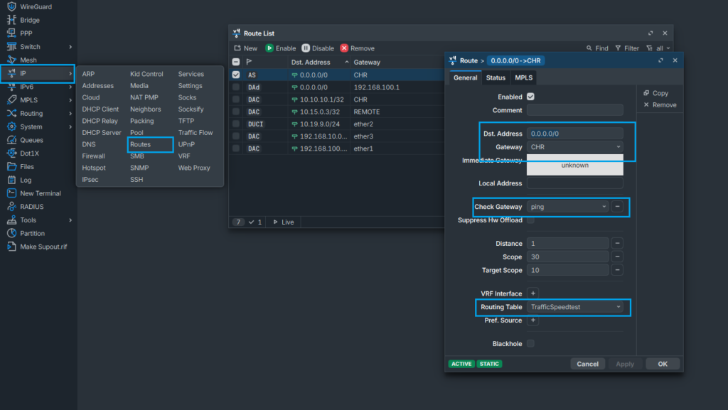 Mengarahkan Traffic Ke VPS Mikrotik CHR
