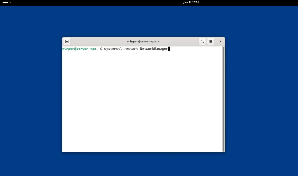 Restart Network Manager di Linux
