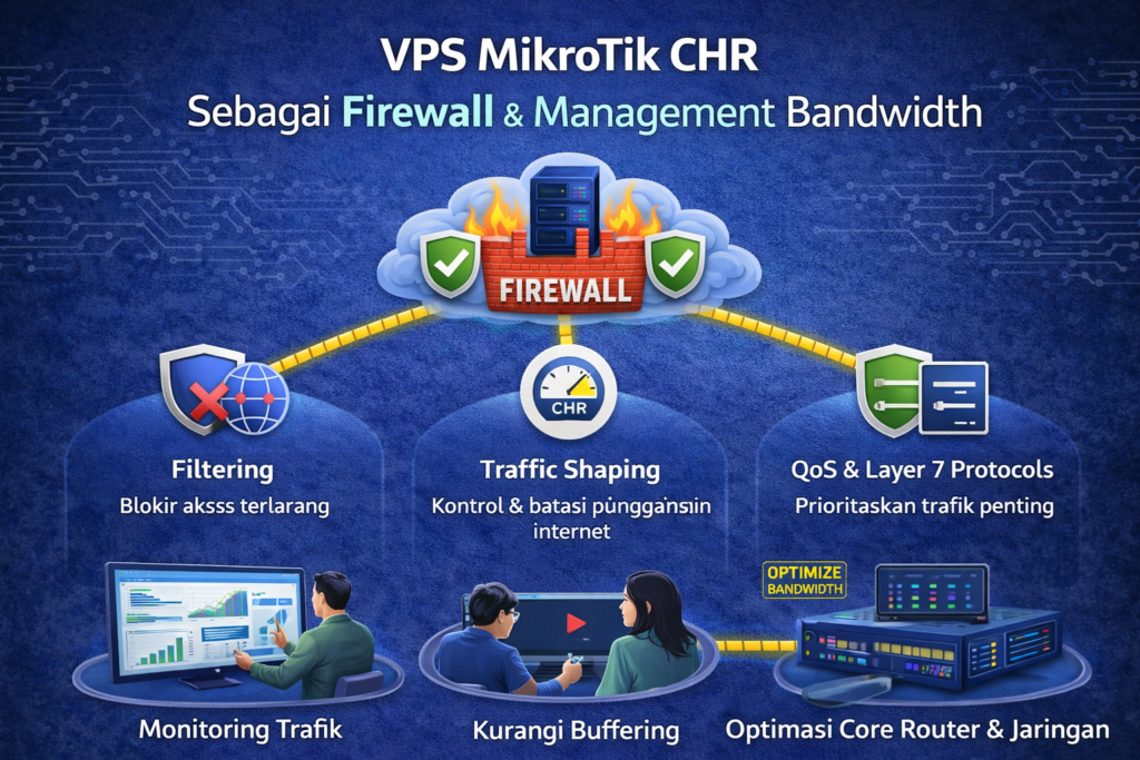 VPS Mikrotik CHR Sebagai Firewall & Bandwith Management