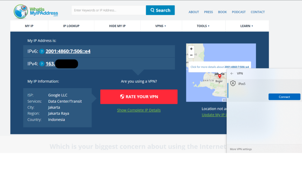Sebelum Konek VPN IP Public
