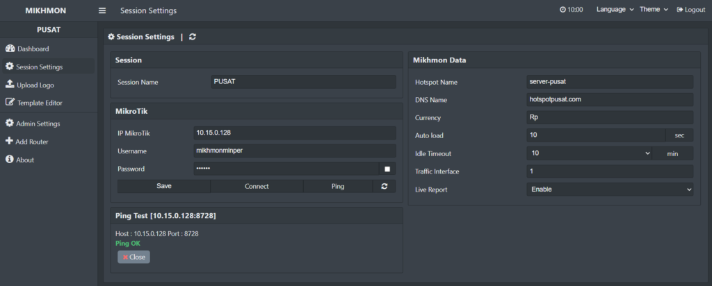 Add Router Mikhmon Online