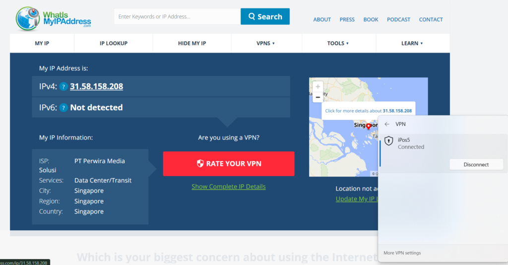 Setelah Konek VPN IP Public