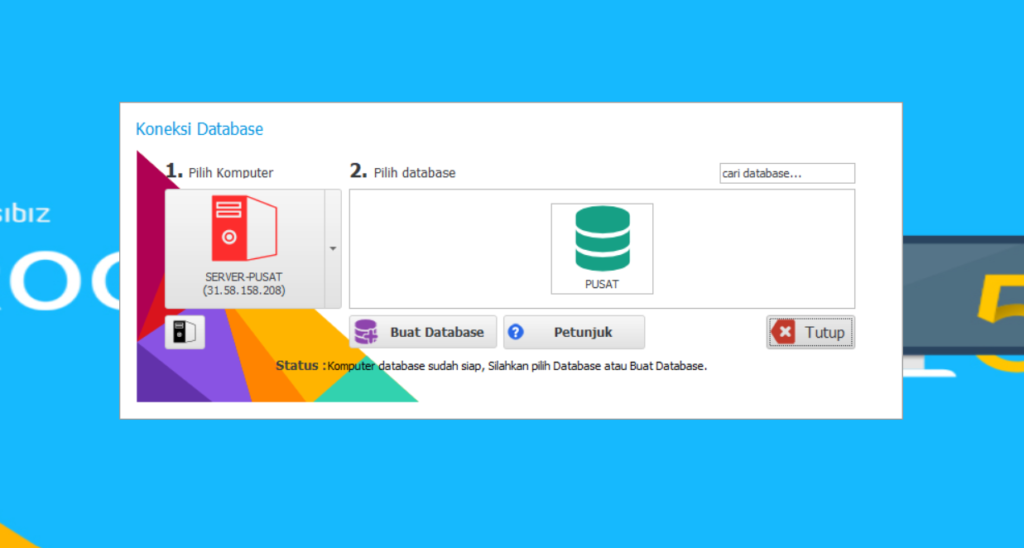 Akses Database Server Pusat