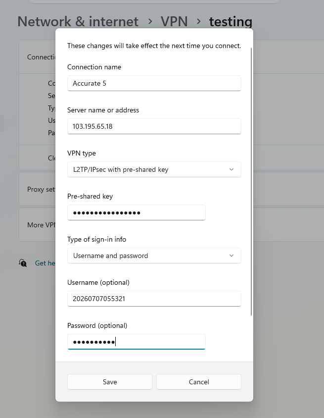 Setup VPN di Windows untuk mengonlinekan database Acurate 5